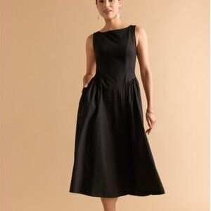 Francesca's- Nina Drop Waist Sleeveless Midi Dress NWT